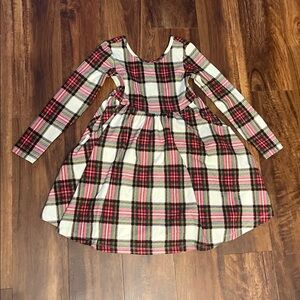 Hanna Andersson Holiday Plaid Christmas Dress size 6-7